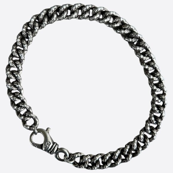 Chrome Hearts Silver Extra Fancy Mini Cuban Bracelet - Picture 1 of 5